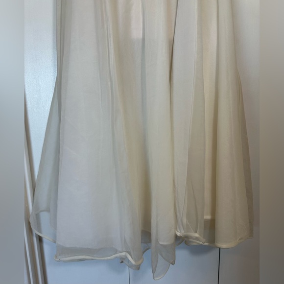 Antique Eyeful By Flaums Bridal Peignoir Sheer Chiffon Overlay English Lace Sz S - Picture 15 of 16